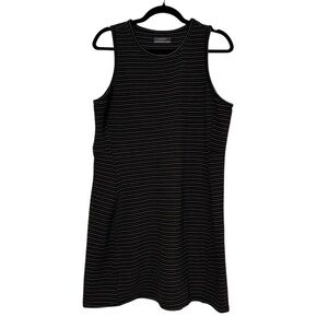 Hi-Tec Black & Gray Striped Sleeveless Dress – Size L